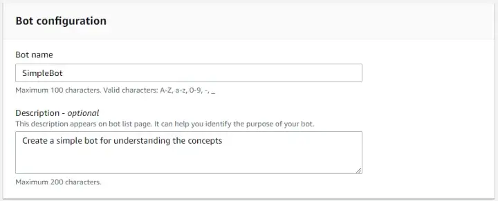 Bot configuration